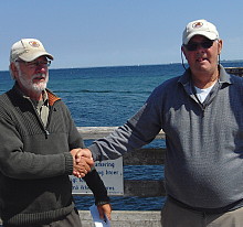 Erik og Bruno ved prmieoverrkkelsen -