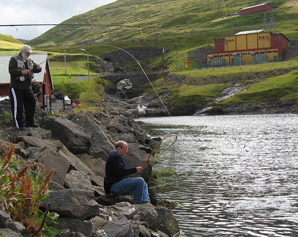 Kaj p Frerne med flex p stangen.