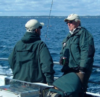 Knud og Bruno snakker om fiskene, som ikke var der.